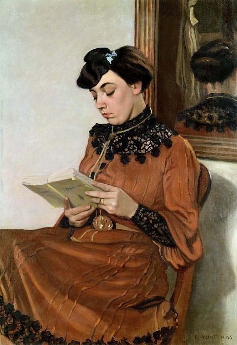 Woman Reading. Félix Édouard Vallotton
