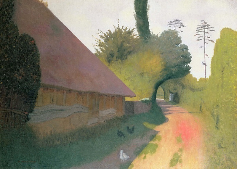 The Barn with the Great Thatched Roof. Félix Édouard Vallotton