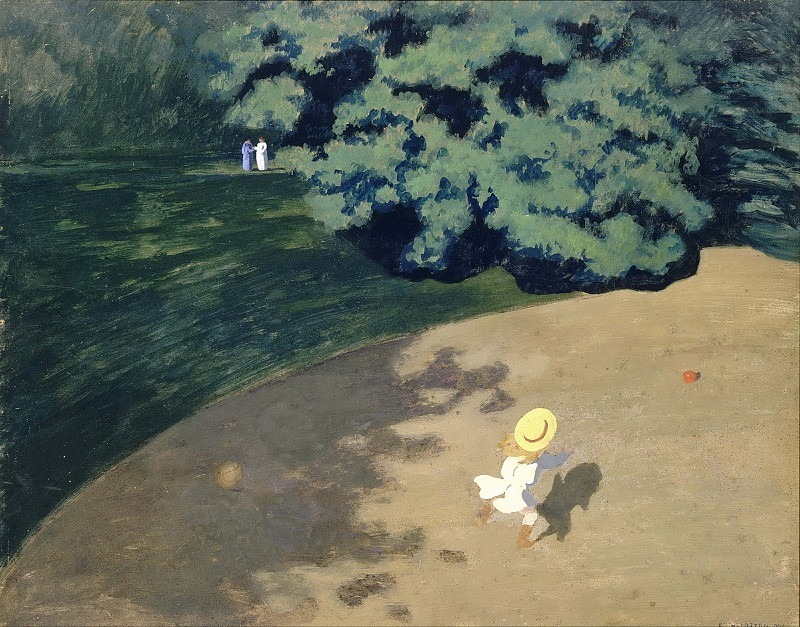 The Red Ball (Corner of the Park). Félix Édouard Vallotton