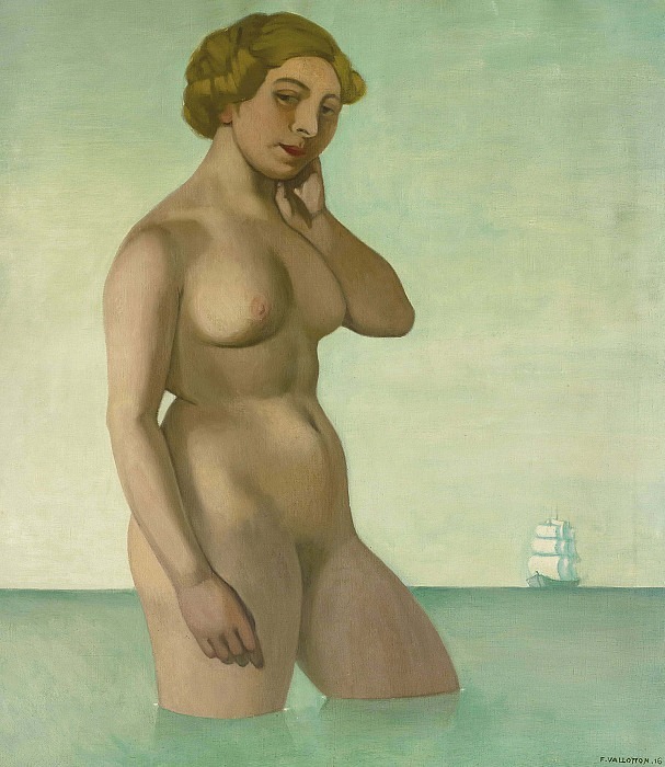 Nude With A Frigate. Félix Édouard Vallotton