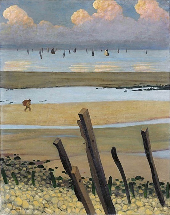 Low Tide at Villerville. Félix Édouard Vallotton
