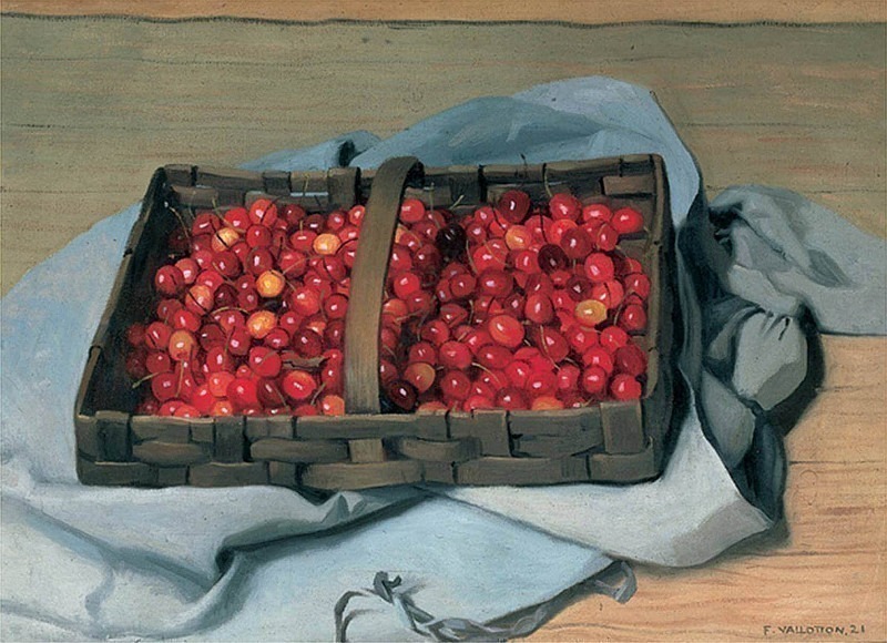 Basket of Cherries. Félix Édouard Vallotton