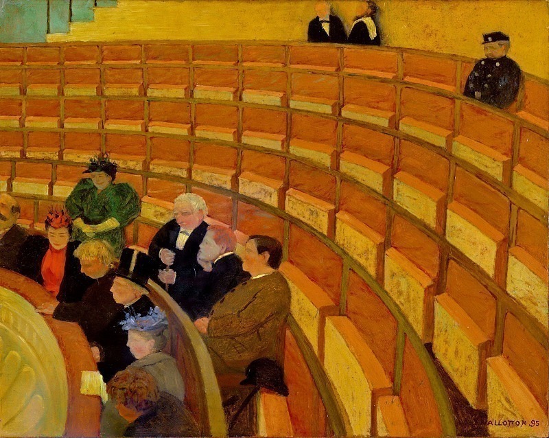 The Third Gallery at the Theatre du Chatelet. Félix Édouard Vallotton