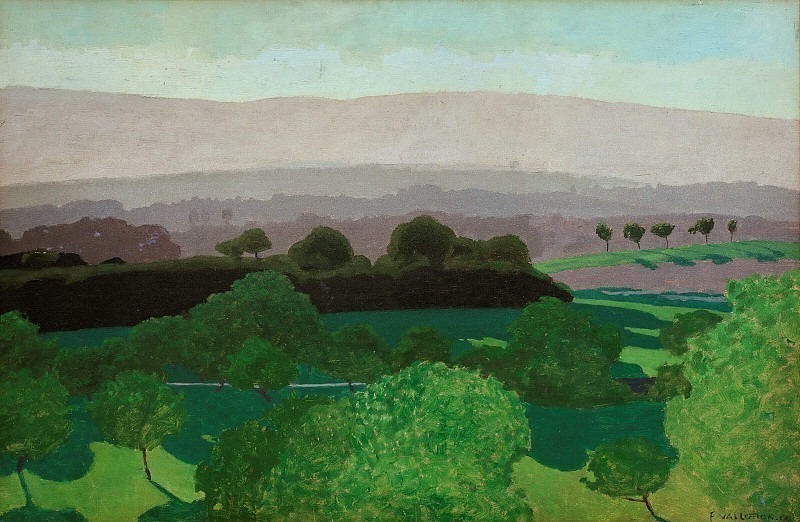Landscape near Romanel, Waadt. Félix Édouard Vallotton