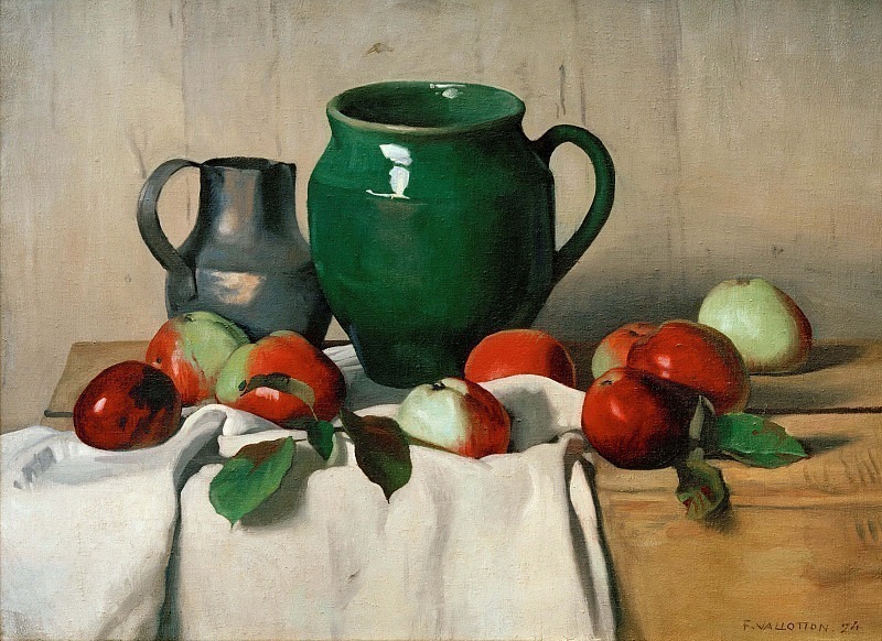 Still life with apple. Félix Édouard Vallotton