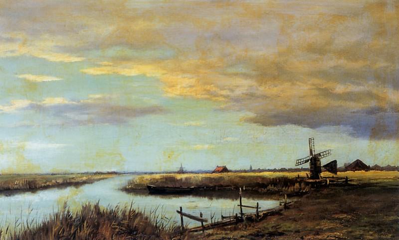 Landscape with mill. Klaas van der Vliet
