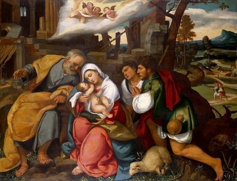 The Adoration of the Shepherds. Veronese (Bonifacio de Pitati)