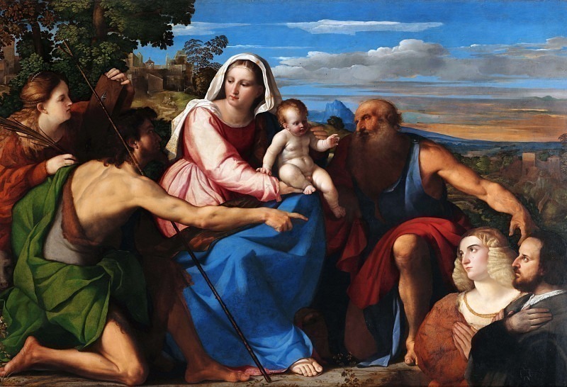 Sacra Conversazione with Donors. Palma Il Vecchio (Jacopo Negretti)