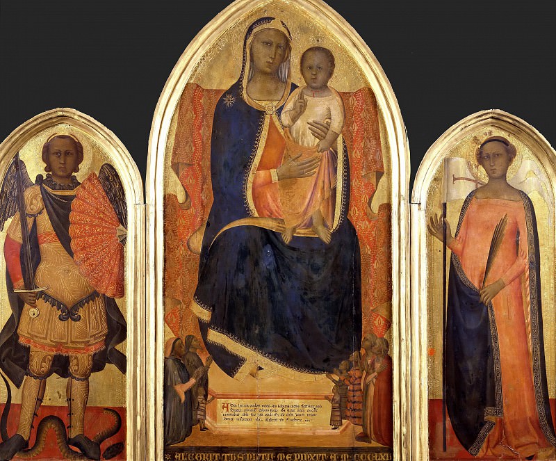 Madonna and Child with Saints Michael and Ursula. Allegretto Nuzi