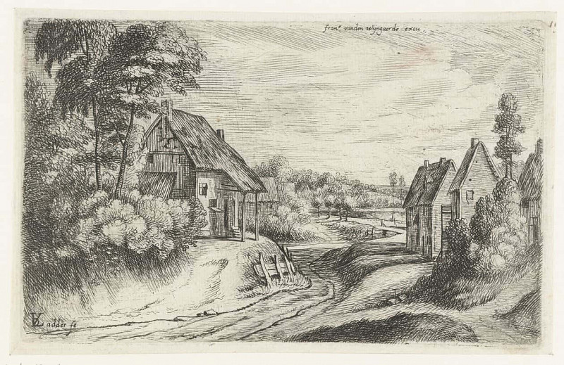 Landscape with Two Farms along a Road. Lodewijk de Vadder