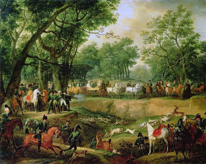 Napoleon on a hunt in the Compiegne Forest. Antoine Charles Horace Vernet