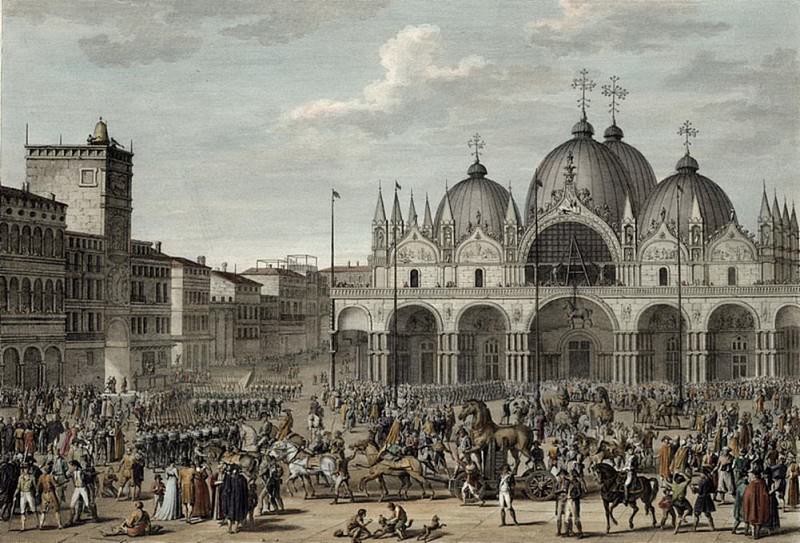The entry of the French into Venice and the theft of the Horses of San Marco, in Floreal. Antoine Charles Horace Vernet