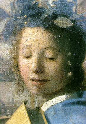 Vermeer The art of painting, ca 1666-1673, 130x110 cm, Det(3. Ян Вермеер