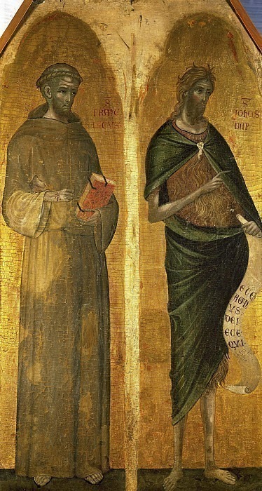 Saint Francis of Assisi and Saint John the Baptist. Paolo Veneziano (Workshop)