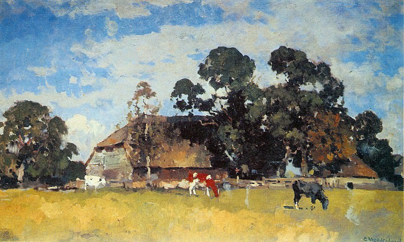 Vreedenburgh Cornelis Cows in a meadow Sun. Cornelis Vreedenburgh