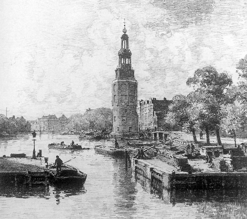 Vreedenburgh Cornelis Montelbaanstoren In Amsterdam Sun. Cornelis Vreedenburgh