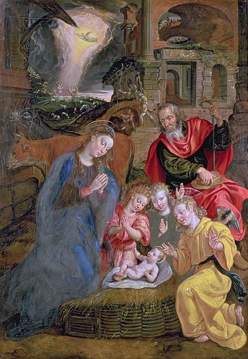 Birth of Christ. Maarten de Vos