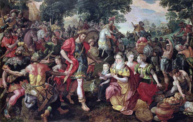 David and Abigail (or Alexander) and the Family of Darius. Maarten de Vos