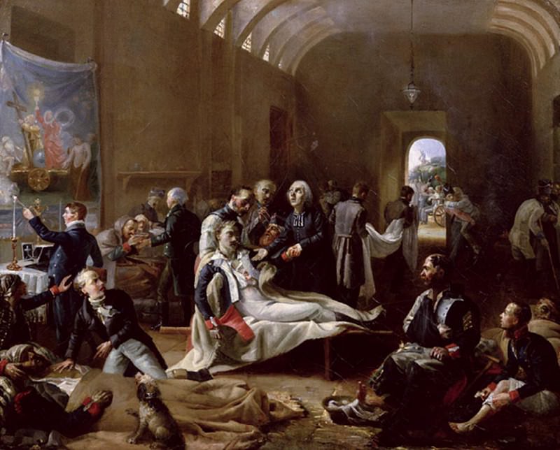 Госпиталь во время французской кампании. Пьер-Рош Виньерон