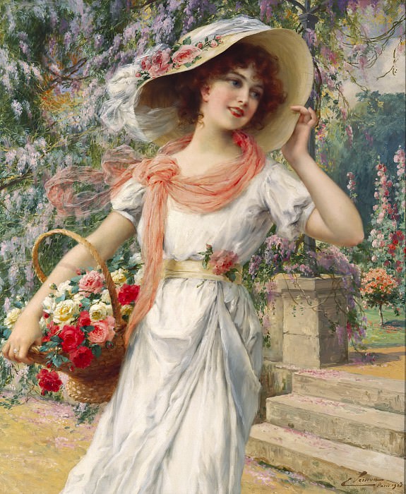 The Flower Girl. Emile Vernon