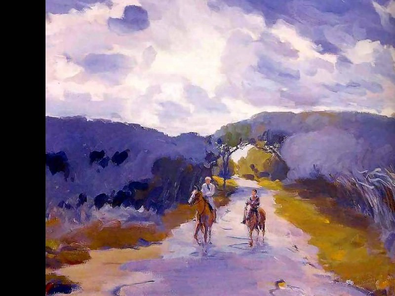horseback-riders(louis charles-vogt)1930-fl art csg015. Louis Charles Vogt