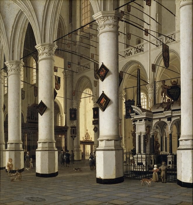 Interior of Nieuwe Kerk, Delft. Hendrick Cornelisz. van Vliet