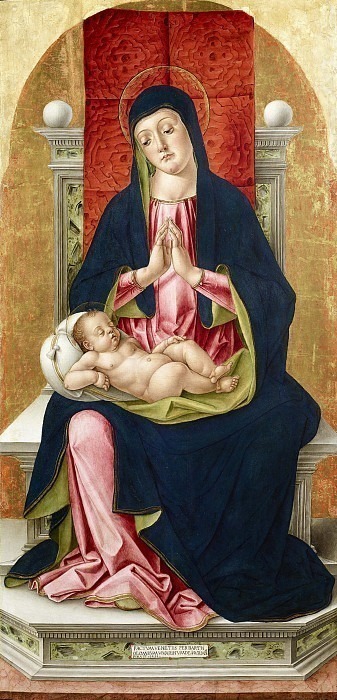 Madonna Enthroned with Child (Polyptych of Scanzo). Bartolomeo Vivarini