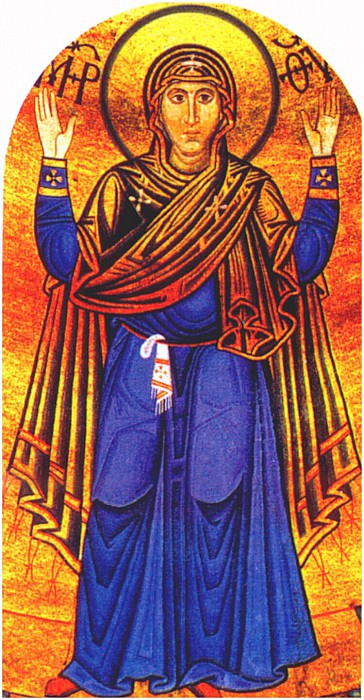 virgin-oranta apse-mosaic-st-sophias-kiev 11th-c. Virgin-Oranta