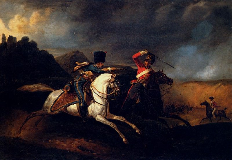 Two Soldiers On Horseback. Horace Vernet