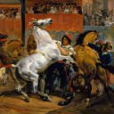 The Start of the Race of the Riderless Horses, Horace Vernet