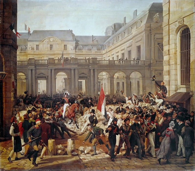 Revolution of 1830, Departure of King Louis-Philippe for the Paris townhall. Horace Vernet