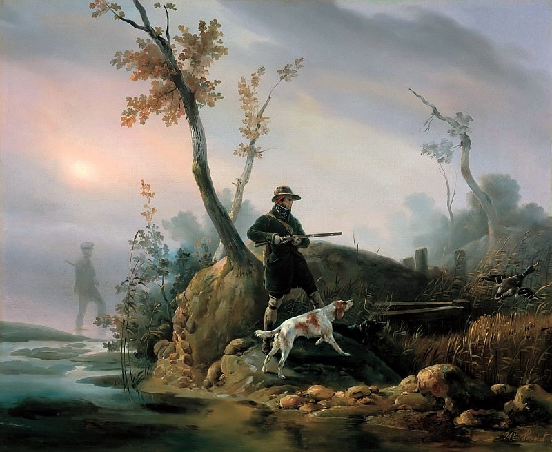 A hunting scene. Horace Vernet