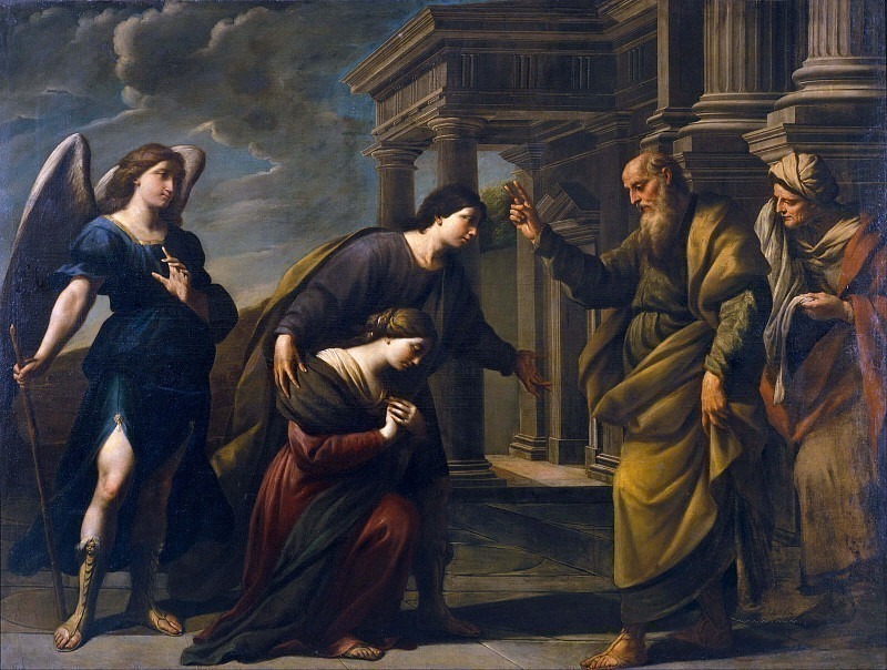 Raguel’s Blessing of her Daughter Sarah before Leaving Ecbatana with Tobias. Andrea Vaccaro