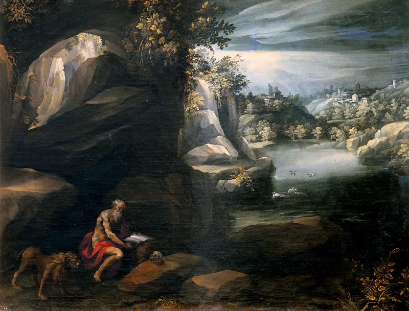 Landscape with Saint Jerome. Frederik van Valckenborch