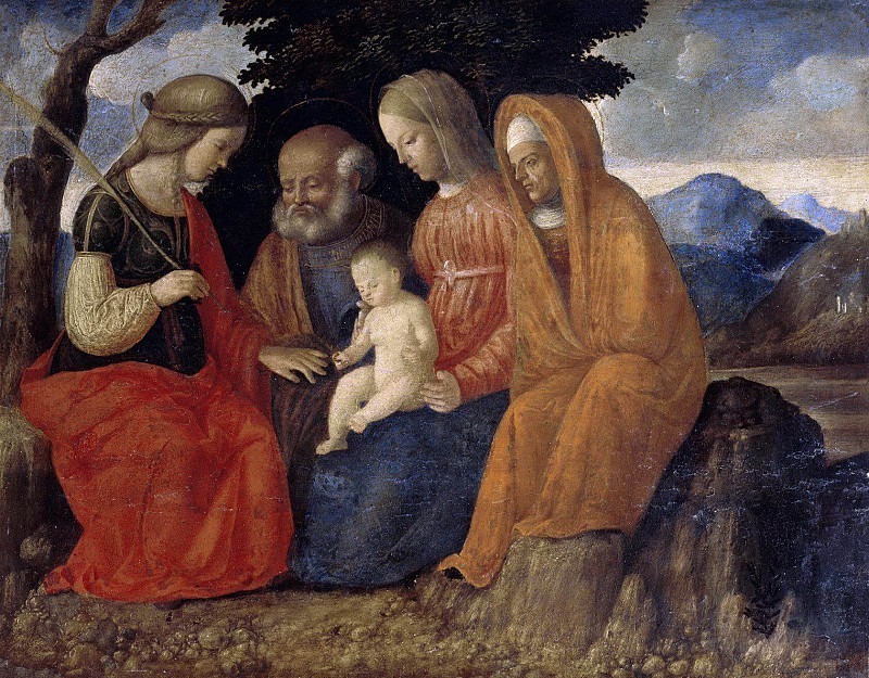 Мистический брак святой Екатерины Александрийской со святыми Иосифом и Анной. Винченцо да Сантакроче (Винченцо Галицци)
