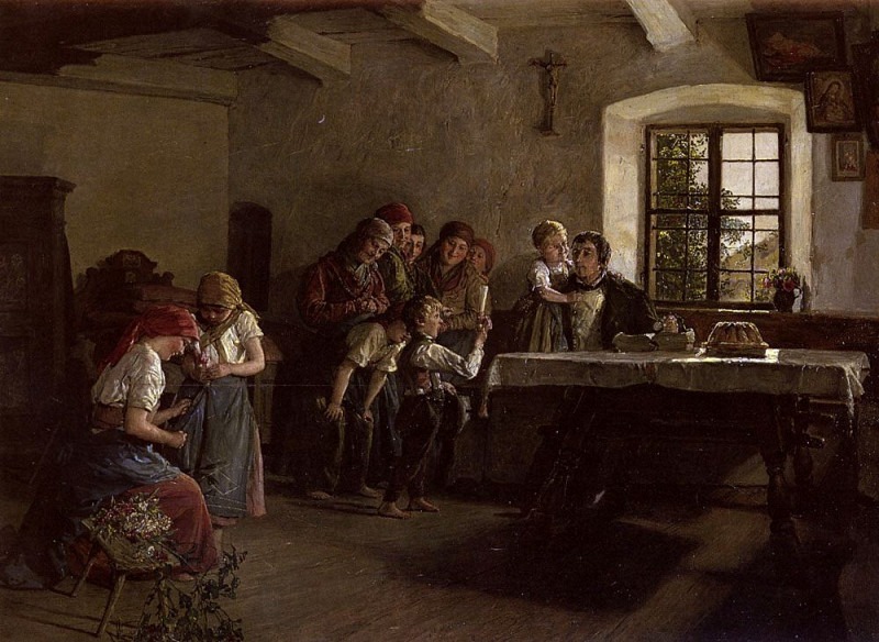 The Center Of Attention. Ferdinand Georg Waldmüller