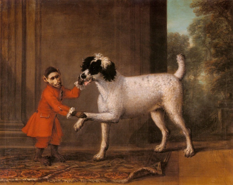 Wootton John A Favorite Poodle And Monkey Belonging To Thomas Osborne. Джон Вуттон