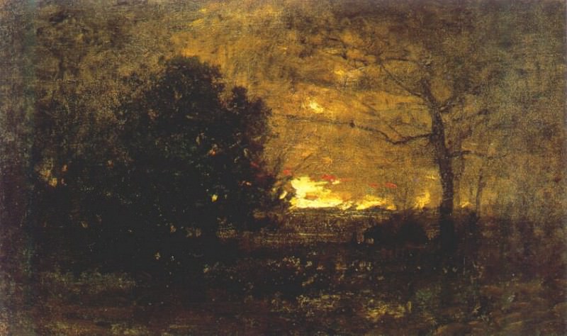 wyant evening landscape c1892. Александр Гельвиг Вайант