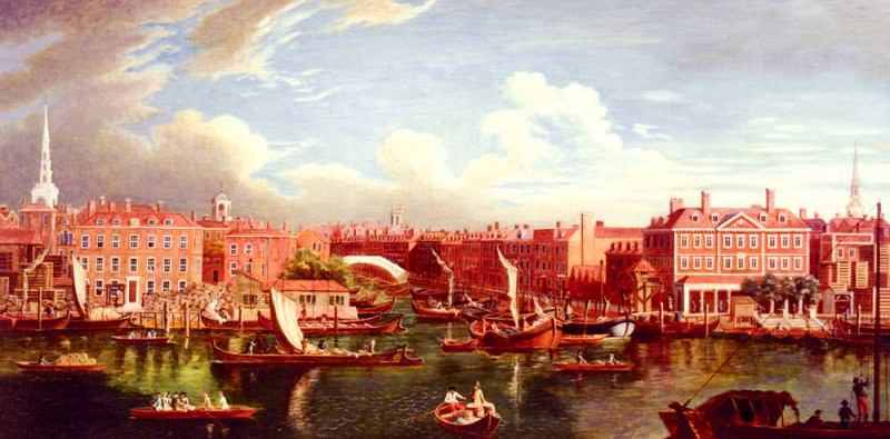 Wale Samuel View Of The Thames At The Joining Of The River Fleet. Сэмюэль Уэйл