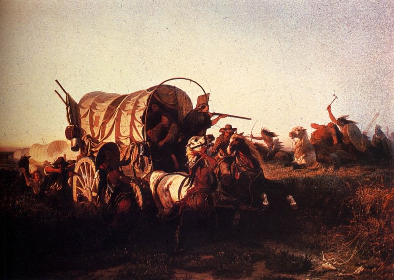 Wimar Charles Ferdinand The Attack On The Emigrant Train. Чарльз Фердинанд Вимар