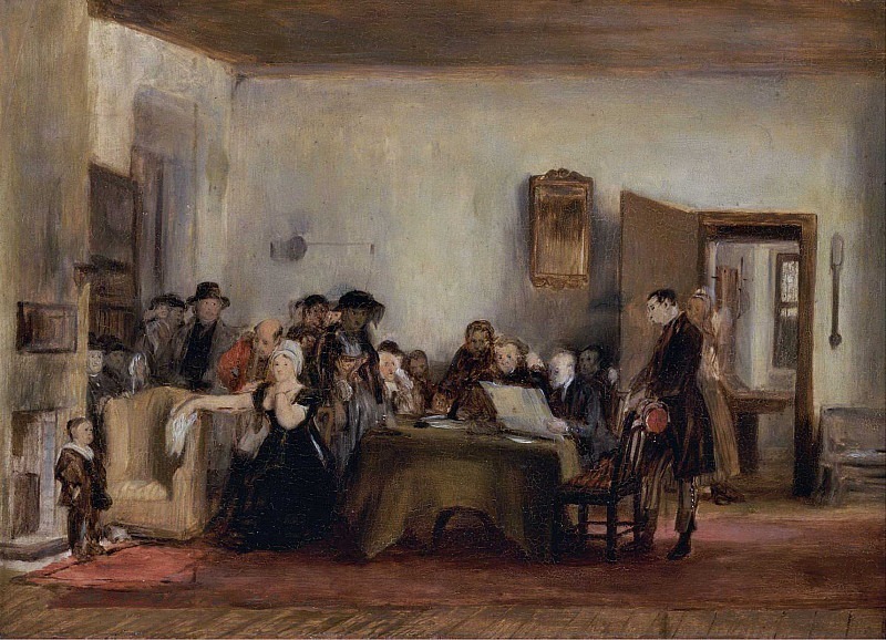 Sketch for ’The Reading of a Will’. Sir David Wilkie