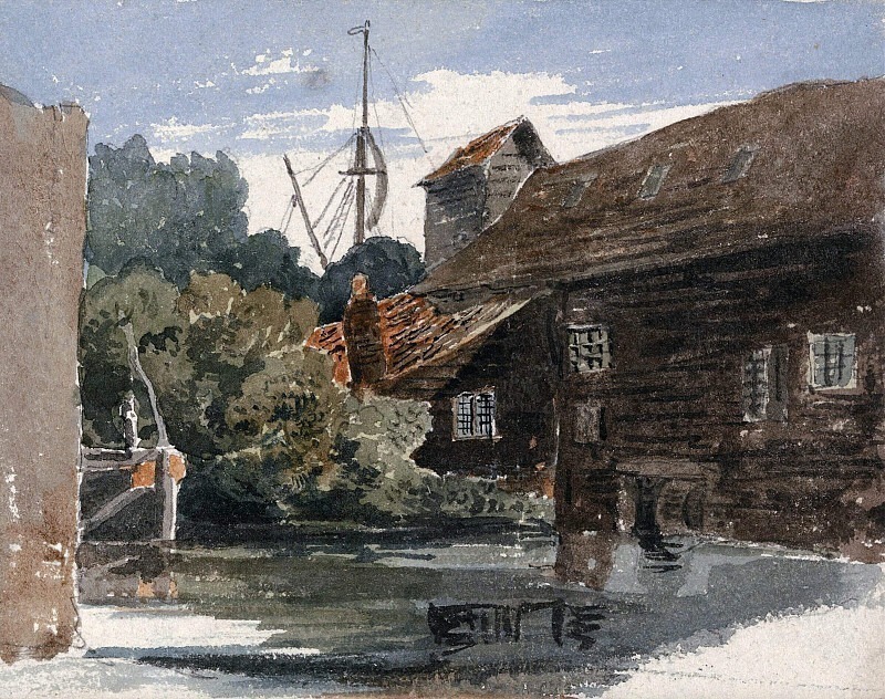 Mill at Teddington on the Thames. Peter De Wint (DeWint)