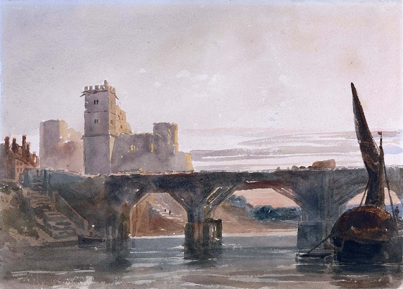 Chepstow Castle from the Bridge. Peter De Wint (DeWint)