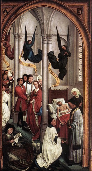 Weyden Seven Sacraments (right wing). Рогир ван дер Вейден