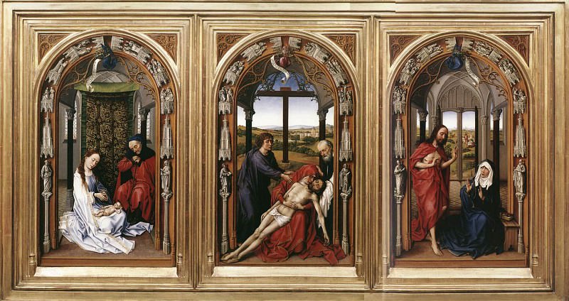 Weyden Mary Altarpiece (Miraflores Altarpiece). Рогир ван дер Вейден