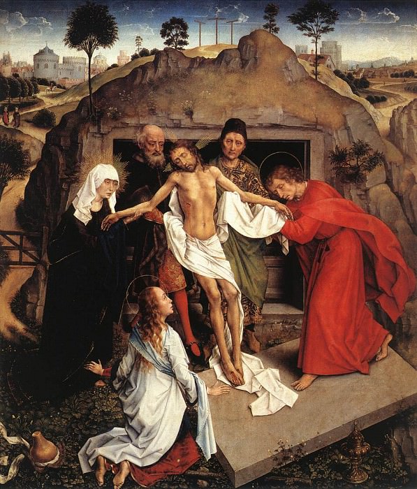 Weyden Entombment of Christ 1450. Rogier Van Der Weyden