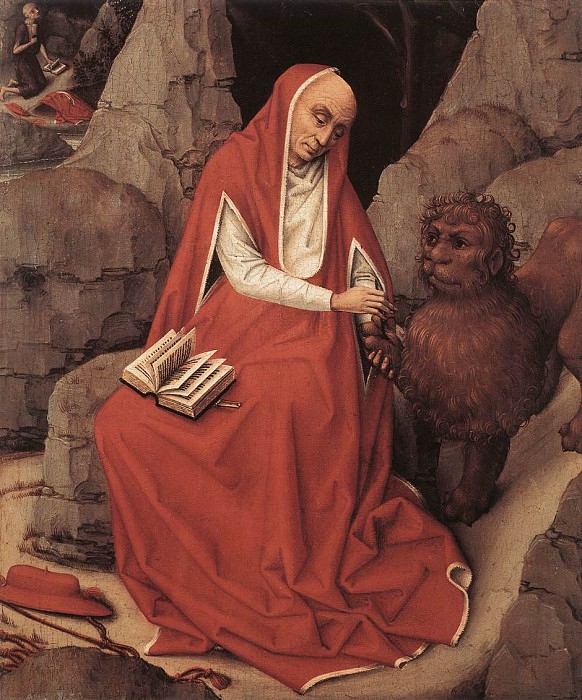 Weyden St Jerome and the Lion c1450. Рогир ван дер Вейден