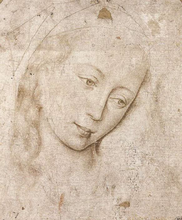 Weyden Head of the Madonna. Rogier Van Der Weyden