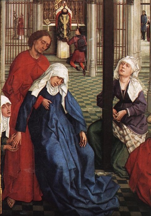 Weyden Seven Sacraments (central panel) detail1. Rogier Van Der Weyden