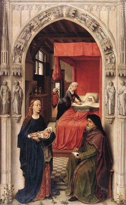 St John the Baptist Altarpiece left panel WGA. Рогир ван дер Вейден